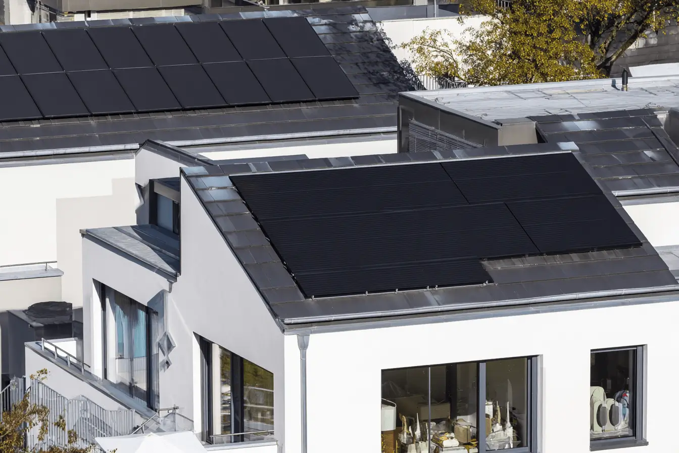 Stadthaus München nach Solar-Installation